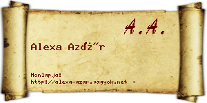 Alexa Azár névjegykártya